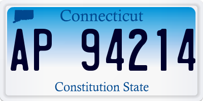 CT license plate AP94214