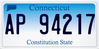 CT license plate AP94217