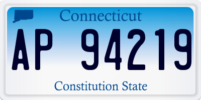 CT license plate AP94219