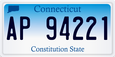 CT license plate AP94221