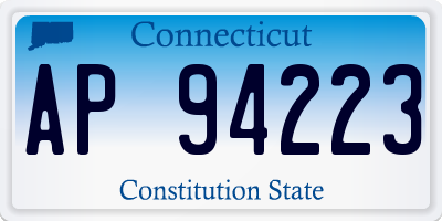 CT license plate AP94223