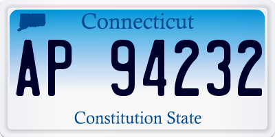 CT license plate AP94232