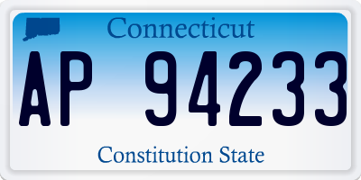 CT license plate AP94233