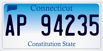 CT license plate AP94235