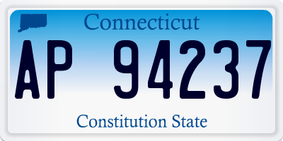 CT license plate AP94237