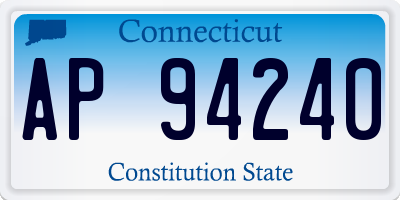 CT license plate AP94240