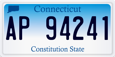 CT license plate AP94241