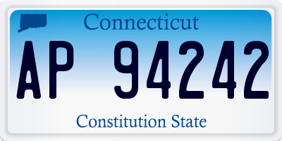 CT license plate AP94242