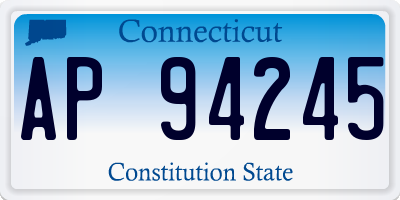 CT license plate AP94245