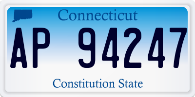 CT license plate AP94247