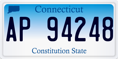 CT license plate AP94248