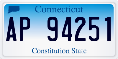 CT license plate AP94251