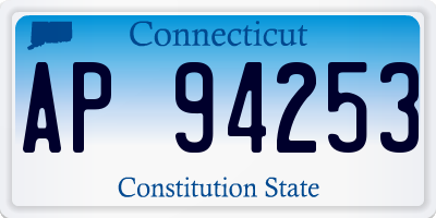 CT license plate AP94253
