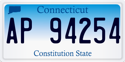 CT license plate AP94254