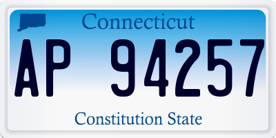 CT license plate AP94257