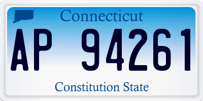 CT license plate AP94261