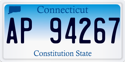 CT license plate AP94267