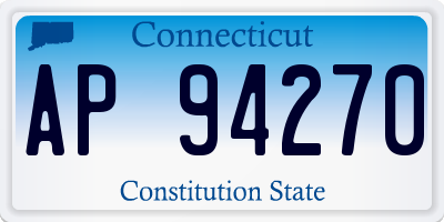 CT license plate AP94270