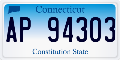 CT license plate AP94303