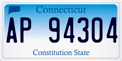 CT license plate AP94304