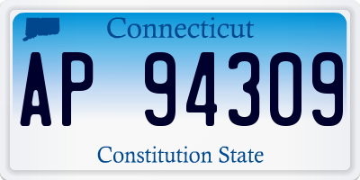 CT license plate AP94309