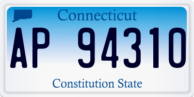 CT license plate AP94310