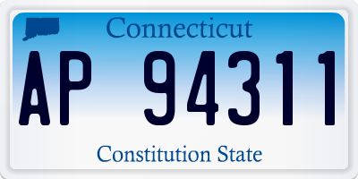 CT license plate AP94311