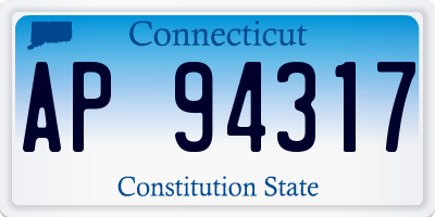 CT license plate AP94317
