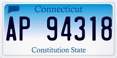 CT license plate AP94318