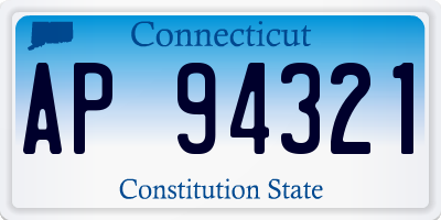 CT license plate AP94321