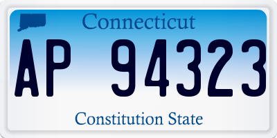 CT license plate AP94323