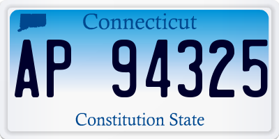 CT license plate AP94325