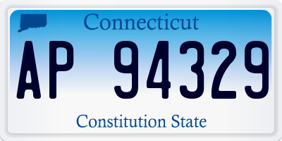 CT license plate AP94329