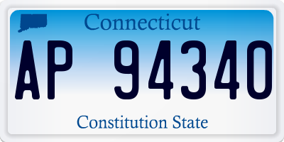 CT license plate AP94340