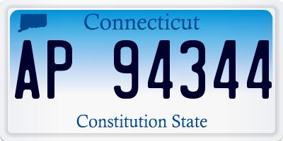 CT license plate AP94344