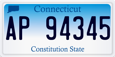 CT license plate AP94345