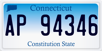 CT license plate AP94346