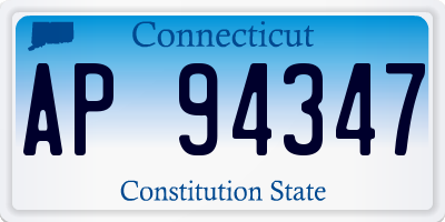 CT license plate AP94347