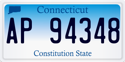 CT license plate AP94348