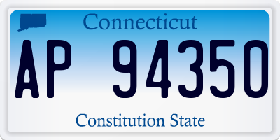 CT license plate AP94350