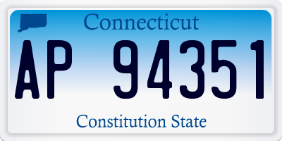 CT license plate AP94351