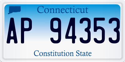 CT license plate AP94353