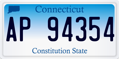 CT license plate AP94354