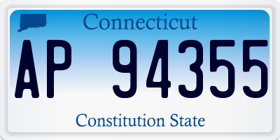CT license plate AP94355