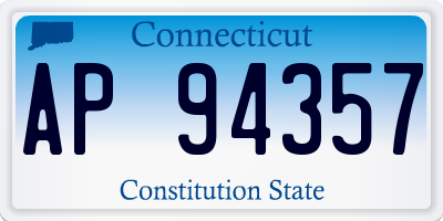 CT license plate AP94357