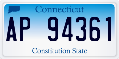 CT license plate AP94361