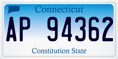 CT license plate AP94362