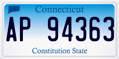 CT license plate AP94363