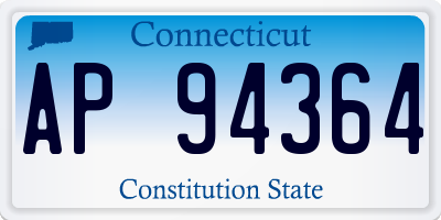 CT license plate AP94364