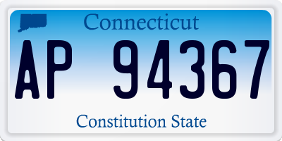 CT license plate AP94367